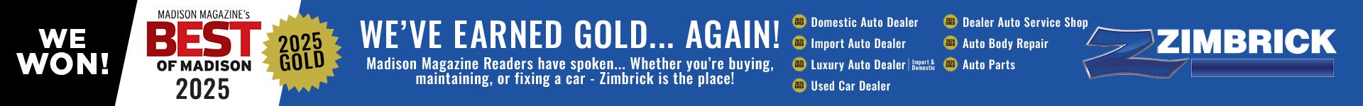 We've Earned Gold Again Banner